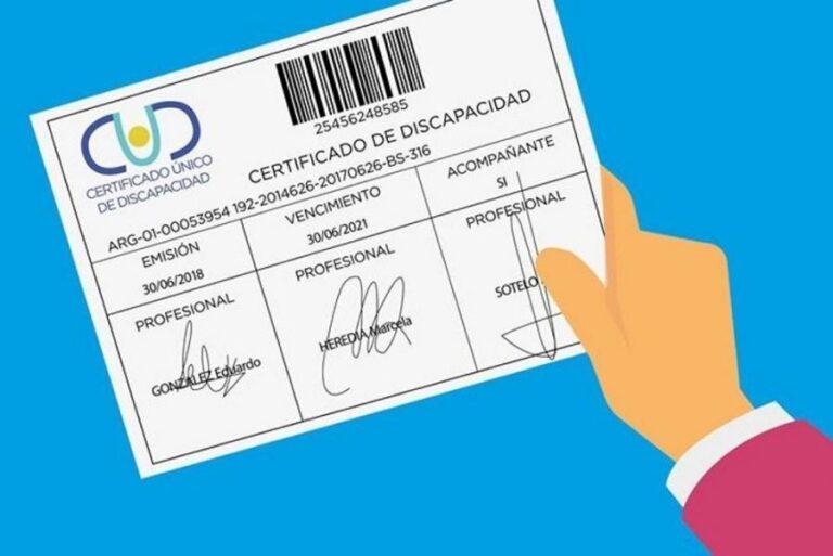 Fue prorrogado por un año el vencimiento del Certificado Único de Discapacidad