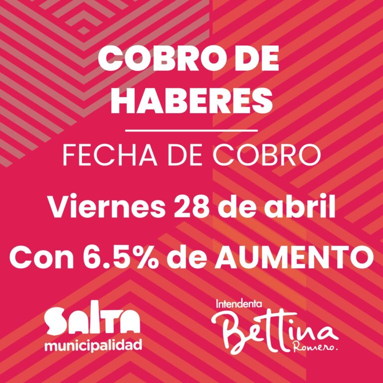 El viernes 28 empleados municipales tendrán depositado sus haberes con un 6,5% de aumento