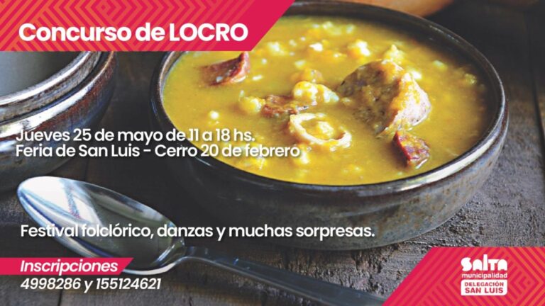 La Municipalidad invita a ser parte del II Concurso del locro a realizarse en San Luis